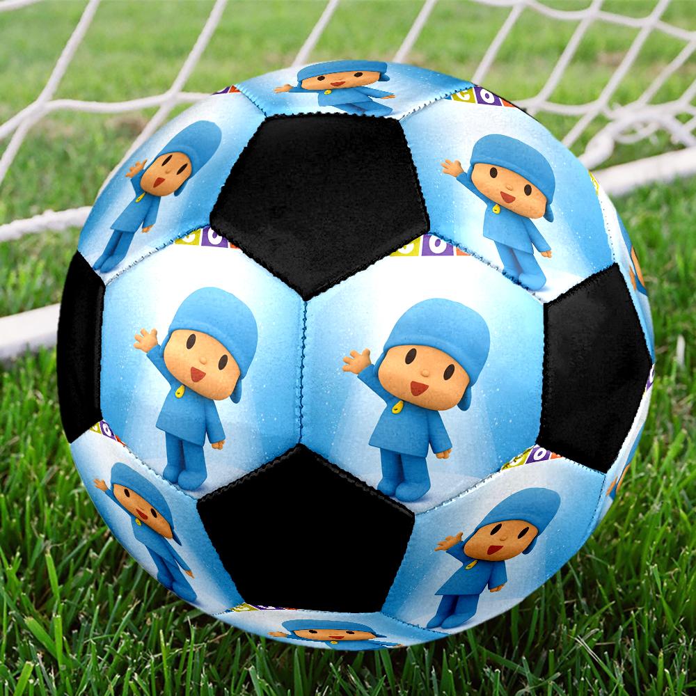 Pocoyo Theme Size 5 Soccer Ball, Suitable for Both Indoor and Outdoor Matches, a Gift Suitable for Everyone.