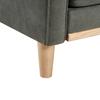 Canapé Deux Places avec Port de Charge USB et Pieds en Bois, Canapés en Tissu avec Coussin Épais pour Petit Appartement