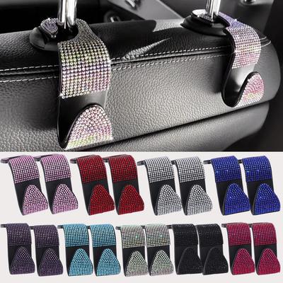 Diamond-Inlaid Multifunctional Hidden Car Seat Back Hook