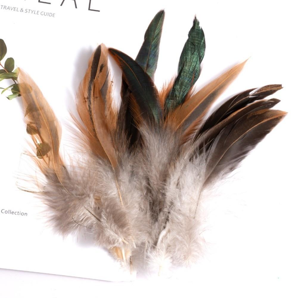 Colorful Rooster Feather Soft Fluffy Plumes Handmade Cock Feather  For Costume Decoration