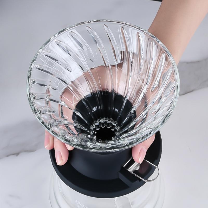 Immersion Coffee Dripper Glass Coffee Dripper Switch Hand Brewing Coffee Maker Filters for Home/Commercial Coffee Accessories