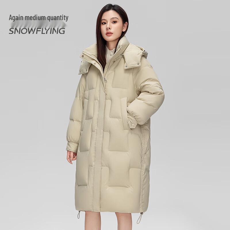 

SNOWFLYING Women s Mid-Length Detachable Hooded Down Jacket XL (170)