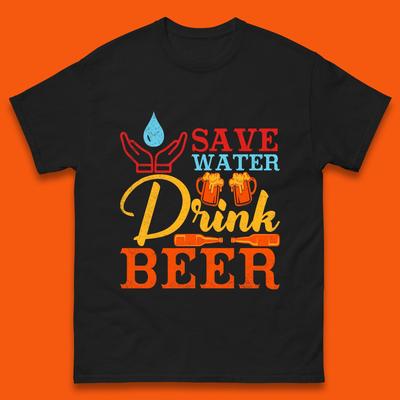 Journée Économie d'Eau Boire de la Bière Amoureux de la Bière Citation sur la Bière Drôle Alcoolisme T-shirt Homme Haut