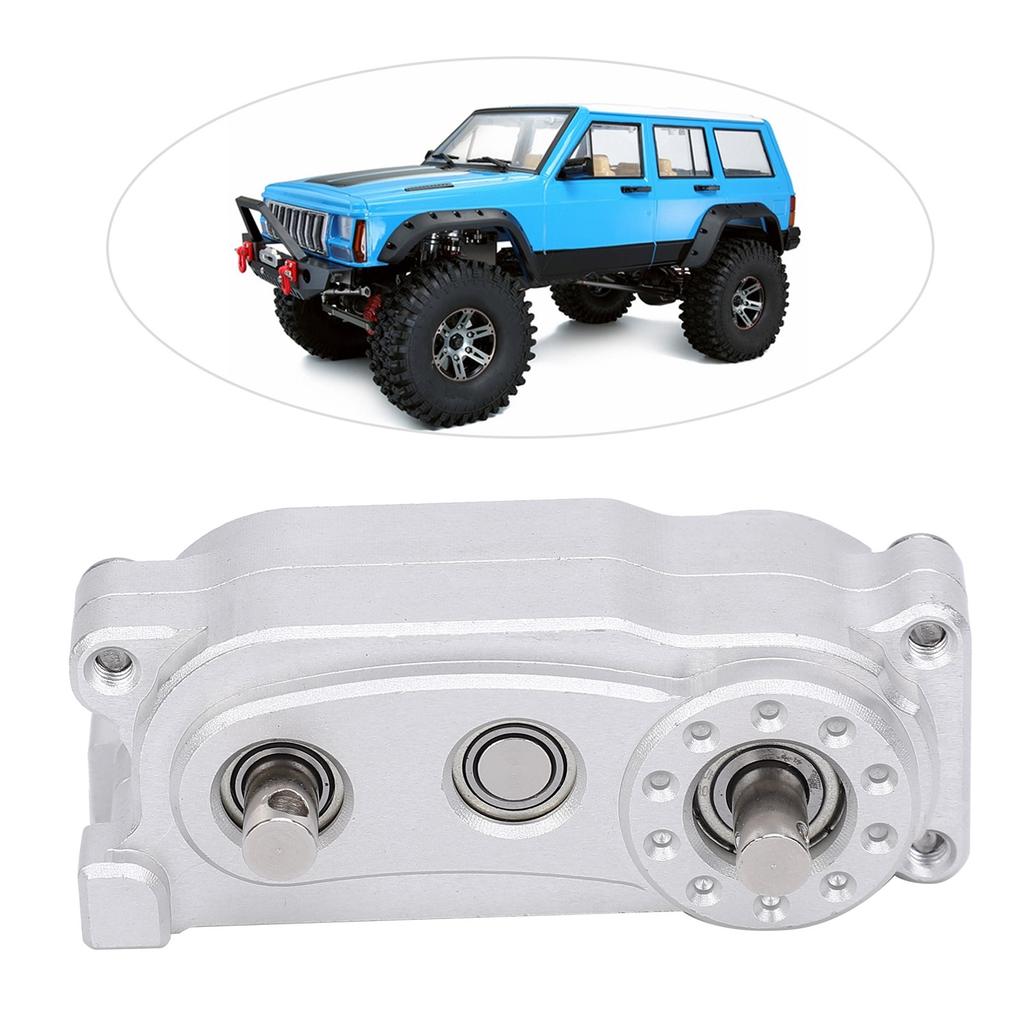 313mm Wheelbase Metal Chassis Frame Transfer Case Replacement Parts Fit for 1 10 RC Crawler CarSilver