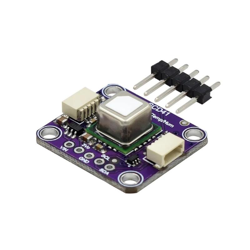 Kompaktes SCD41 CO2-Gassensor-Modul mit weiten Spannungsbereichen, I2C-Kommunikation, stromsparendem Design, Gasdetektoren