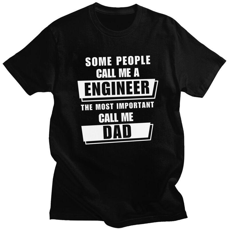 Custom Some People Call Me Engineer The Most Important Cal Me Dad T Shirt for Men Tshirt Tees T-shirts Loose Fit Clothing Gif... S разноцветный