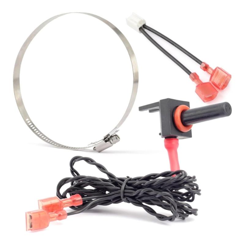 Replacement Water Temperature Probe for Pool Heat System Service, 10K Thermistor Assembly with Cable Piece, Extension Joiner and Hose Clip