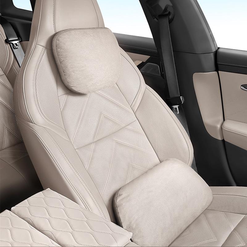 Premium Suede Headrests & Lumbar Supports for Ford Ranger, Transit, Livina