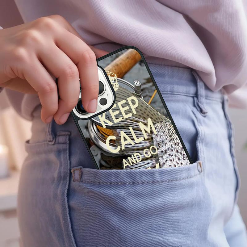 FISHING 3 RODS BY LAKE fish Colored Phone Case For iPhone 17 Air 15 16e 14 13 Pro Max Coque 12 11 Pro Max PLUS cover