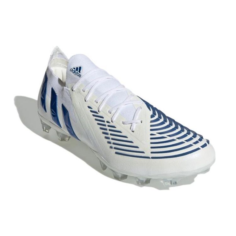 Adidas Predator Edge.1 L AG Soft Artificial Turf Soccer Shoes White Blue Men Soccer Shoes GW3656