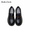 Chunky Heel Low-top Loafers Handmade Retro Casual Shoes Fashion Versatile Thick Bottom Women's Shoes