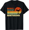 World_s Okayest Bartender - Funny Retro Vintage Gift Unisex T-Shirt
