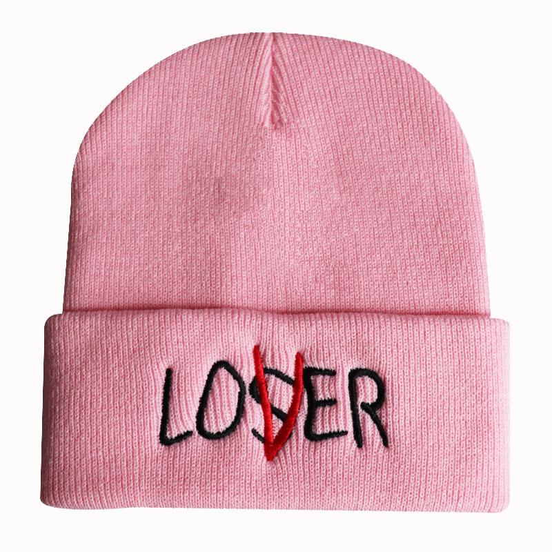 Trendy men's and women's autumn and winter fashion Loser Personalized Embroidered Knit Hat Ski Hat Pullover Hat for Men and Women Students