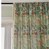 Green Plant Imitation Cotton Linen Semi-blackout Fringe Curtain American Style Country Retro Decorative Curtain Fabric Finished