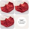 Women's Red Cotton Anti-Bacterial Briefs with Bow & Heart Print