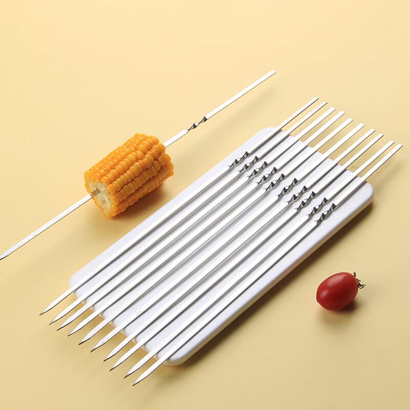 ZISIZ 304 Stainless Steel Flat BBQ Skewers