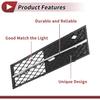 Fog Light Grill Front Lower Bumper Fog Light Cover Inserts for BMW 528i 2011-2013 ABS No.51117200699 Black