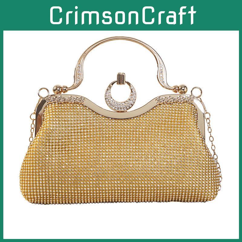 Retro Rhinestone Clutch With Phone And Pockets For Ladies Night Out And Special Occasions