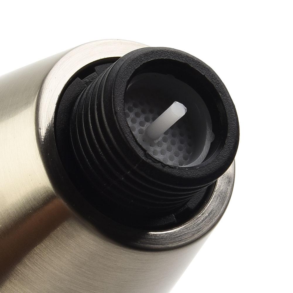 1/2 In Spray Tap Head ABS Black Brushed Bubbling Rain Two Spray Style 360°