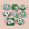 8PCS Elegant Soccer Themed Brooches Zinc Alloy Safety Corsage Pin Souvenir Perfect For Gifting And Event