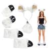 Crystal velutinous Sheep Costume Set With Lamb Ears Band For Halloween Party costume Props For Children Role Play