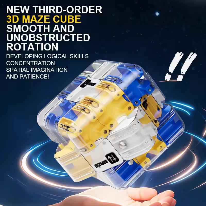Non-Toxic 3D Maze Magic Cube Fidgeting Toys Kids Labyrinth Creative Puzzle Intelligence Cube Logical Thinking Anti Stress Educational Toys