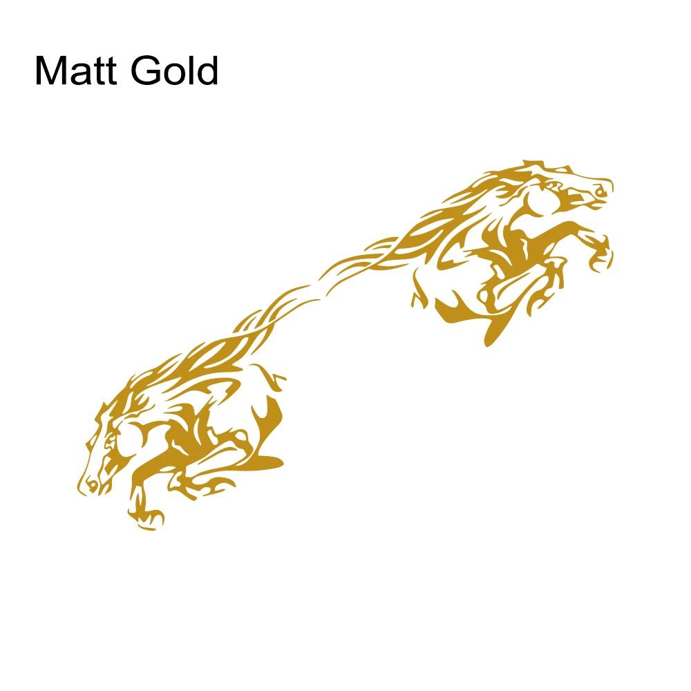 2 Stück Galoppierendes Pferd Aufkleber Auto Karosserie Seite Vinyl Aufkleber Dekoration LKW Transporter Pick-up Grafiken Wasserdicht Auto Dekor Zubehör