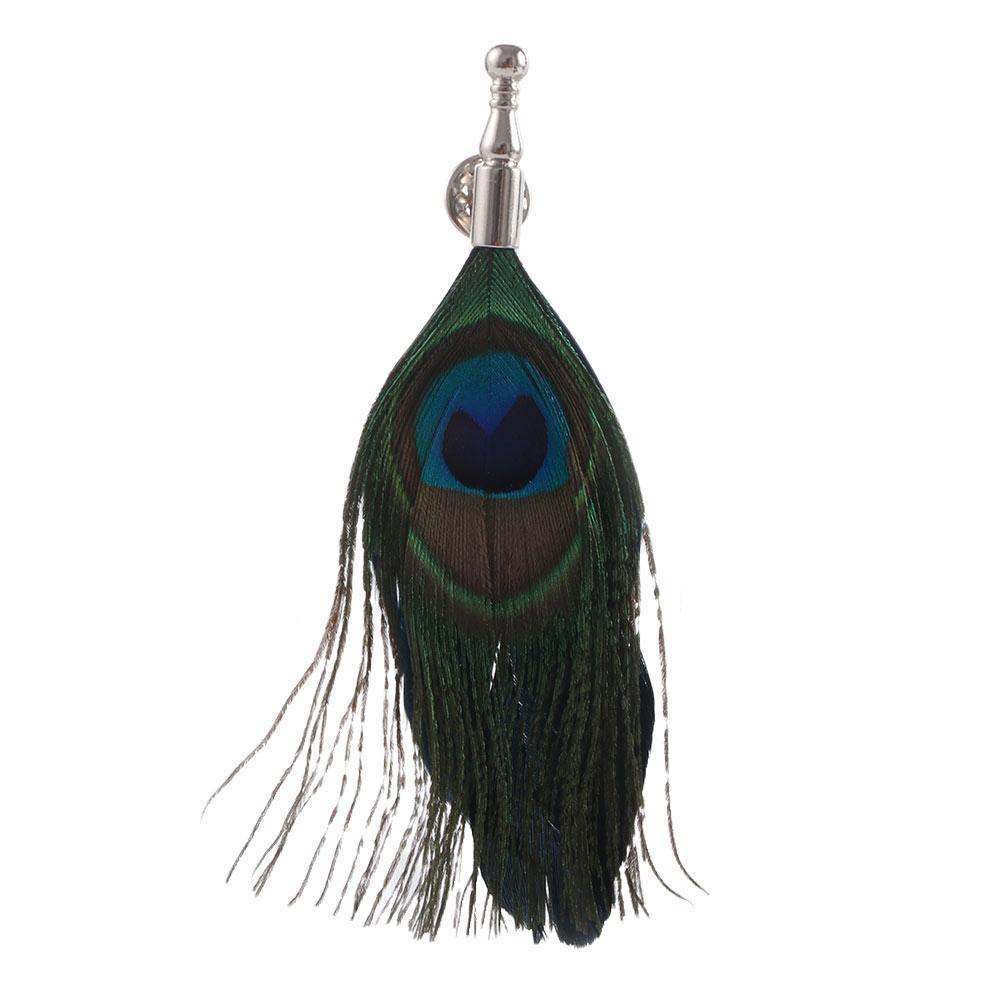 Fashion Design Unisex Wedding Feather Gift Party Jewelry Brooch Dress Suit Accessory Lapel Pins