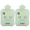 2Pcs Cartoon Hot Water Bottle Large Cute Portable Water Injection Autumn Winter Hand Warmer