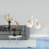 Elegant Reindeer And Swan Resin Sculpture Set Animal Figurine Collection for Tabletop Wedding