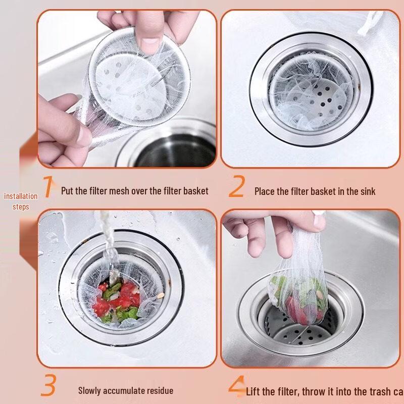 ZISIZ Disposable Kitchen Sink Filter Net
