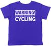 Warning May Start Talking About Cycling Childrens Kids Boys Girls T-Shirt
