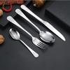 Stainless Steel Silver Tableware Cutlery Set with Knife Fork Spoon Silverware Set for Restaurant Hotel Handle Exquisite Carving