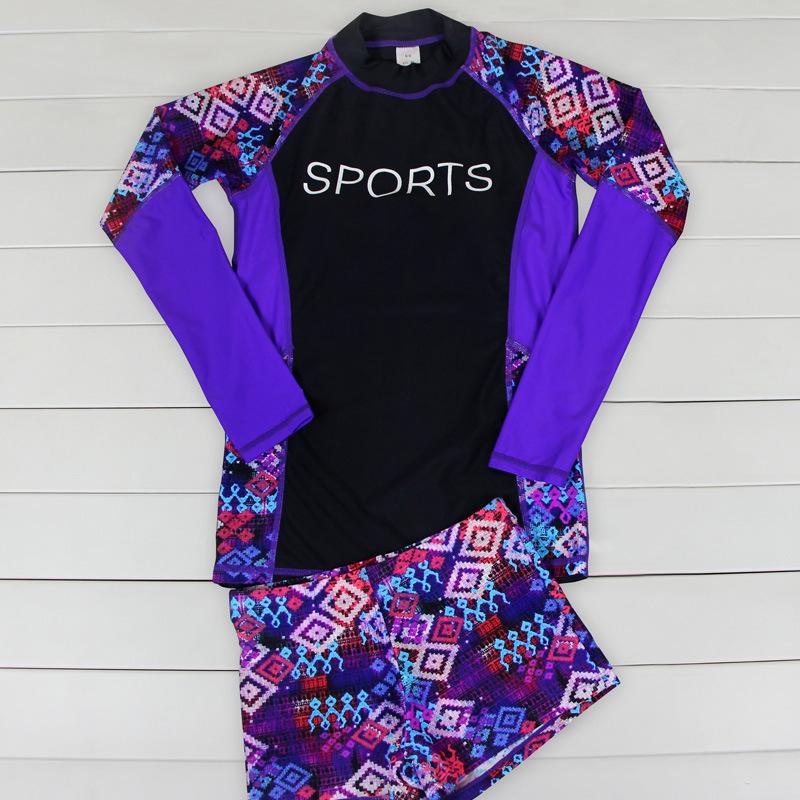 2018 Women's Two-Piece Long Sleeve Wetsuit: Snorkeling, Surfing & Yoga Suit with UV Protection