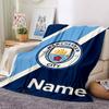 Custom Name Manchester City Theme Printed Blanket Perfect For Couch Bed Travel Outdoor Use Machine Washable Cozy Durable