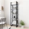 Day and Night - Day and Night 5-tier Shelving In Gray Engineered Wood 60x30x175 Cm