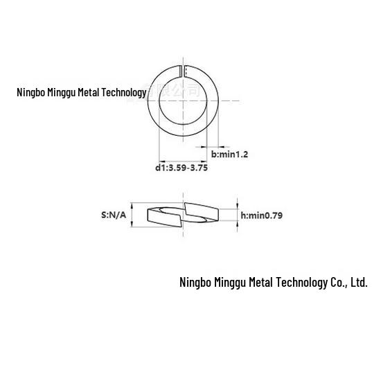 8x10x1/4~1-1/2" Galvanized Blackened Spring Lock Washers, High-Strength, Anti-Loosening, US & British Standards