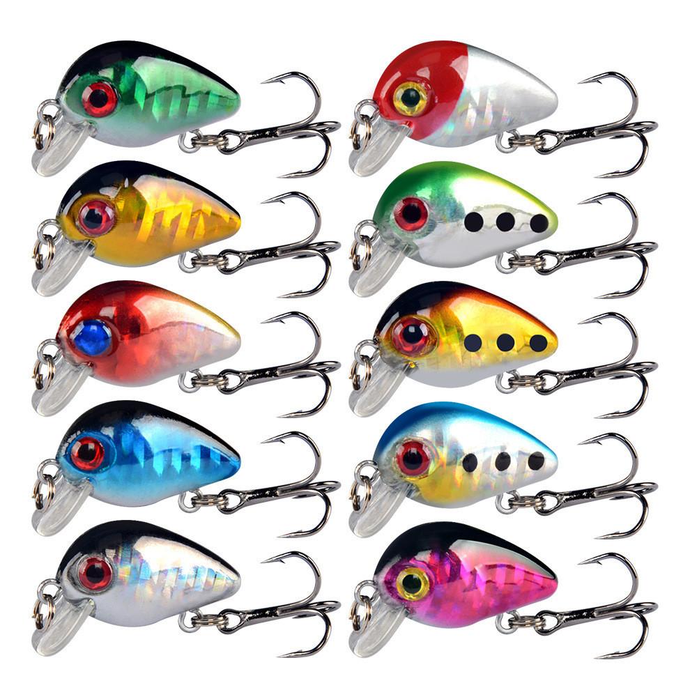 10pcs Fishing Lures Kinds Of Minnow Fish Bass Tackle Hooks Crankbaits Baits