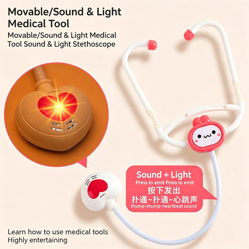 New 42Pcs Hospital Nurse Doctor Role Play Set Children'S Play House Stethoscope Dentist Educational Toy Children'S Birthday Gift