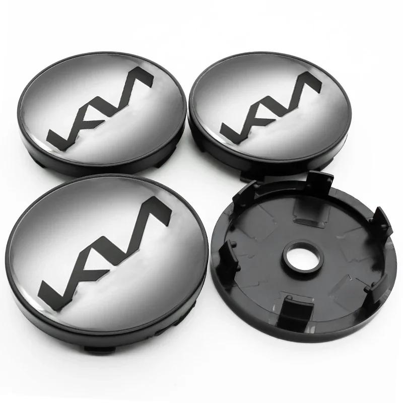 4 Stück 60mm Auto Radnabenabdeckungen Felgenabdeckung Plakette Emblem Aufkleber Zubehör für KIA Rio Ceed Sportage Cerato Sorento K3 K5