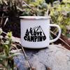 Sunset Forest Creek Creative Enamel Coffee Mugs Outdoor Travel Water Cups Camping Bonfire Party Beer Drink Milk Mug Best Gifts