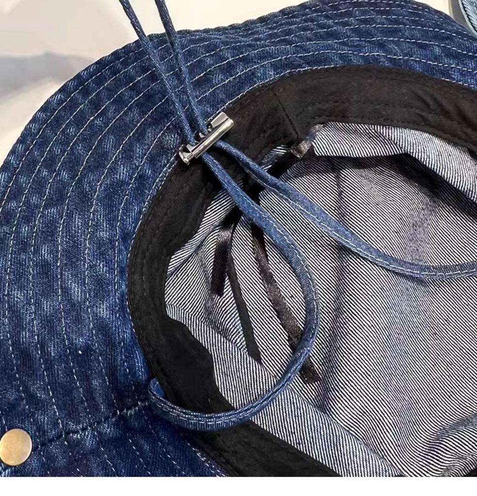 Vintage Washed Denim Bucket Hat Unisex Summer Sun Hat For Women Men Camping Cap With Uv Protection Western Cowboy Fisherman Hat