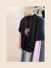 Absolutely Beautiful Plush Fleece Horse Print Layered Women's T-Shirt for 2026 Spring/Autumn - Trendy Round Neck Design