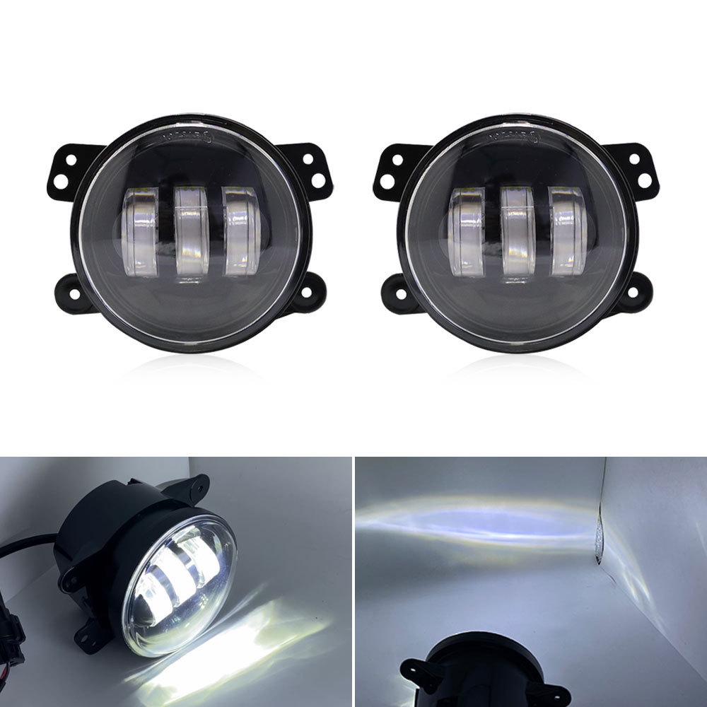4" 30W LED Fog Light with Angel Eye Turn Signal for Jeep Wrangler JK/TJ