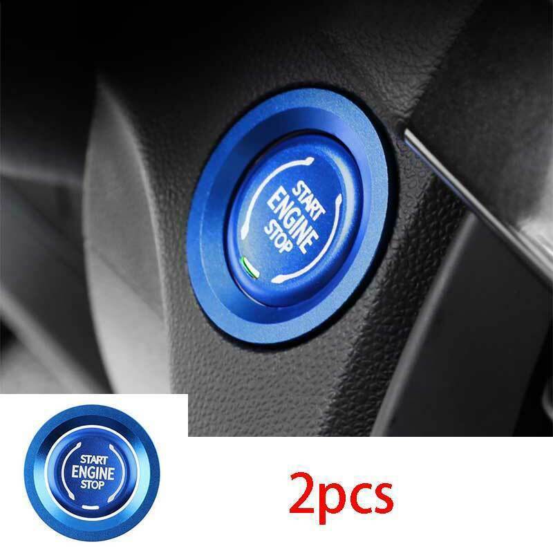 Fit For Cadillac CT5 XT4 XT6 Blue Ignition Switch Start Button Frame Trim 2PCS