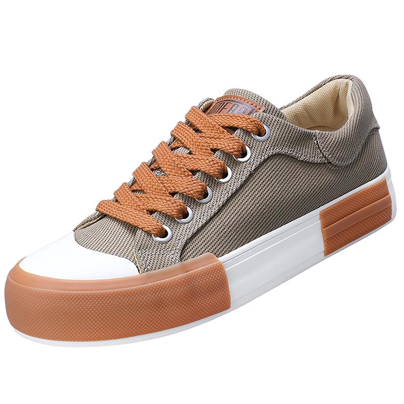 Men Canvas Shoes Casual Lace Up Sneakers Summer Fashion Breathable Vulcanize Shoes Rubber Flats Outdoor Autumn Casual Man Shoes