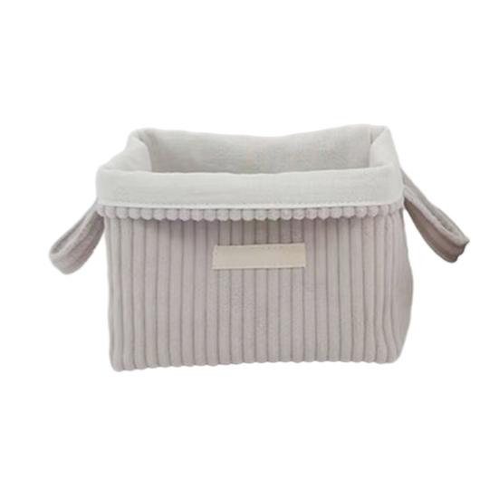 Складной вельветовый ящик для хранения Складная корзина для хранения с боковыми ручками Настольный органайзер для хранения игрушек Организация туалетного столика S