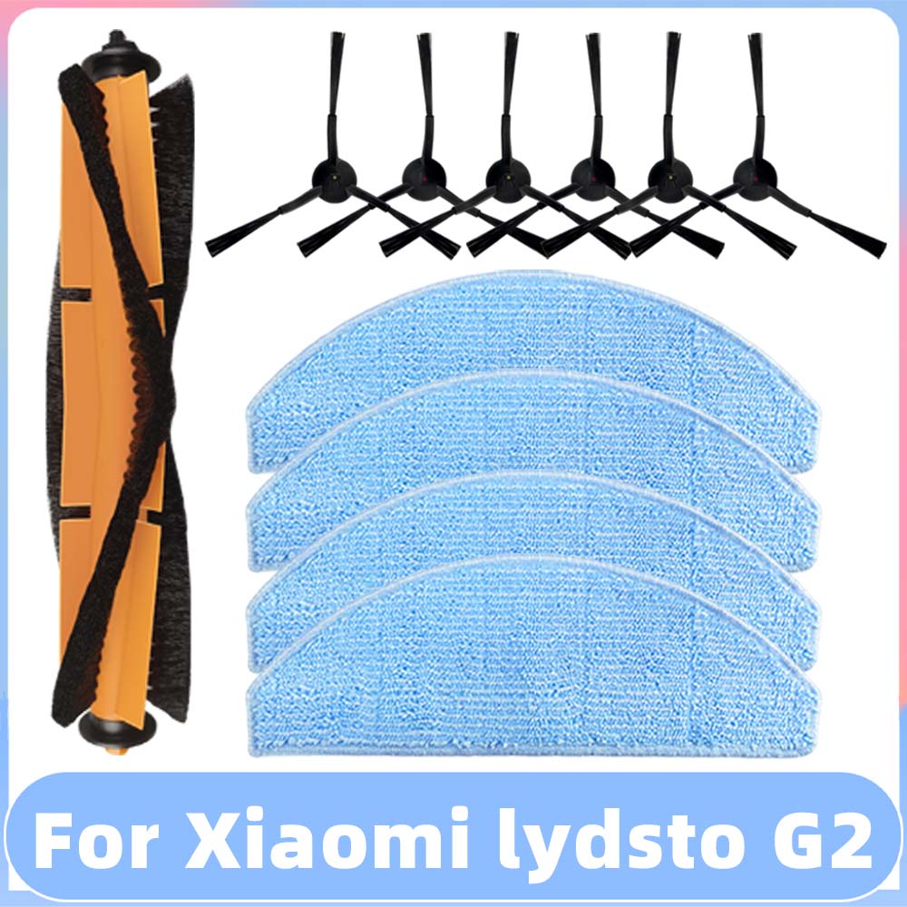 Compatible for Xiaomi Lydsto G2 Main Side Brush Hepa Filter Mop Cloths Rag Dust Bag Replacement Accessory Kit Spare Part