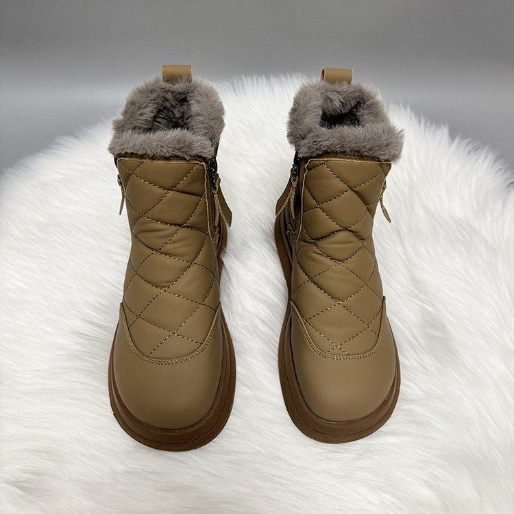 Snow Boots Women's Winter 2024 New Velvet Thickened Large Cotton Shoes Waterproof, Non-slip, Cold-proof and Warm Short Boots