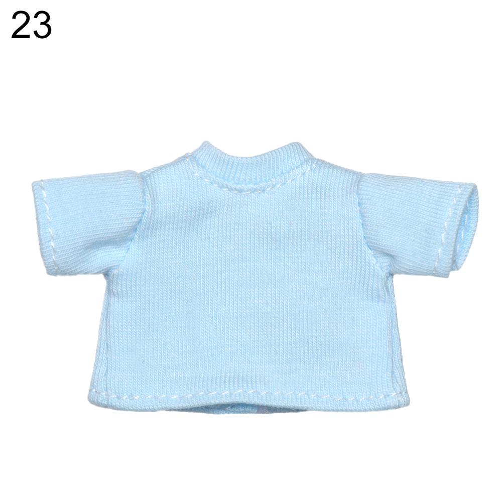 Ob11 Doll Clothes Striped Tops T-shirt Shorts Socks Suit Knitted Sweatshirt For Mini 1/12 Doll Cute Surprise Face Boy Girl Gift